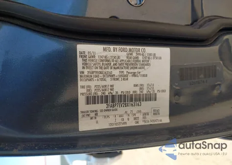 2011 Ford Crown Victoria Lx из США, поврежденный, VIN 2FABP7EV2BX163163